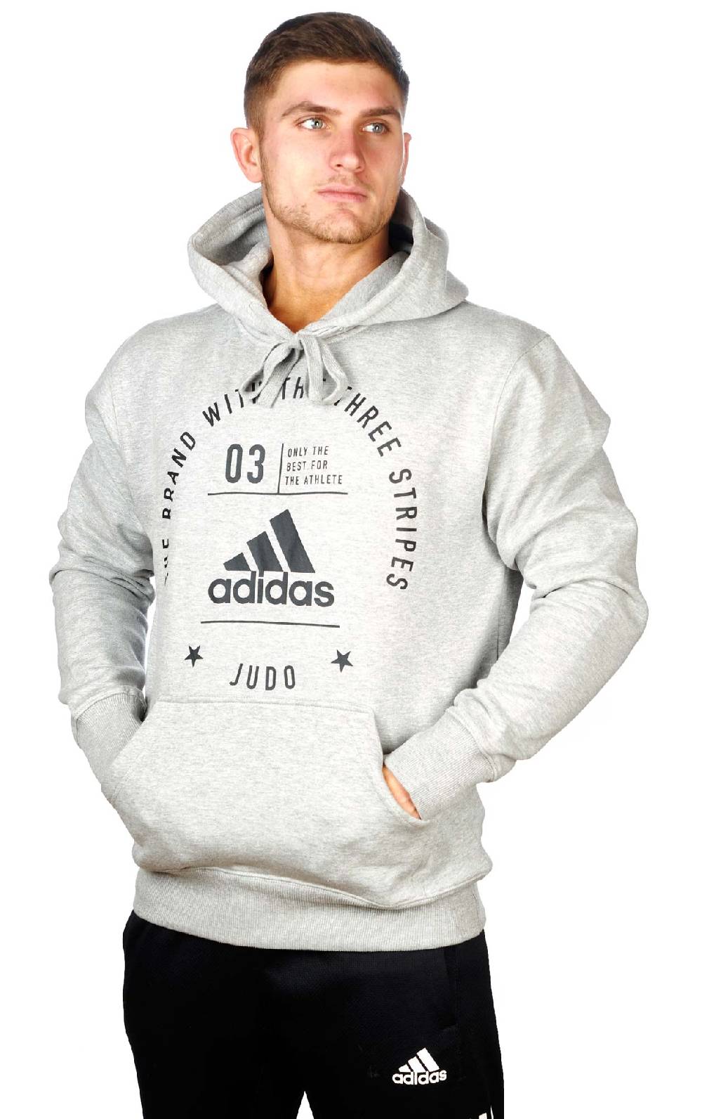 Ju Sports adidas Community Hoody Judo "Pro" grey/black, adiCL02J Clearance-Verkauf