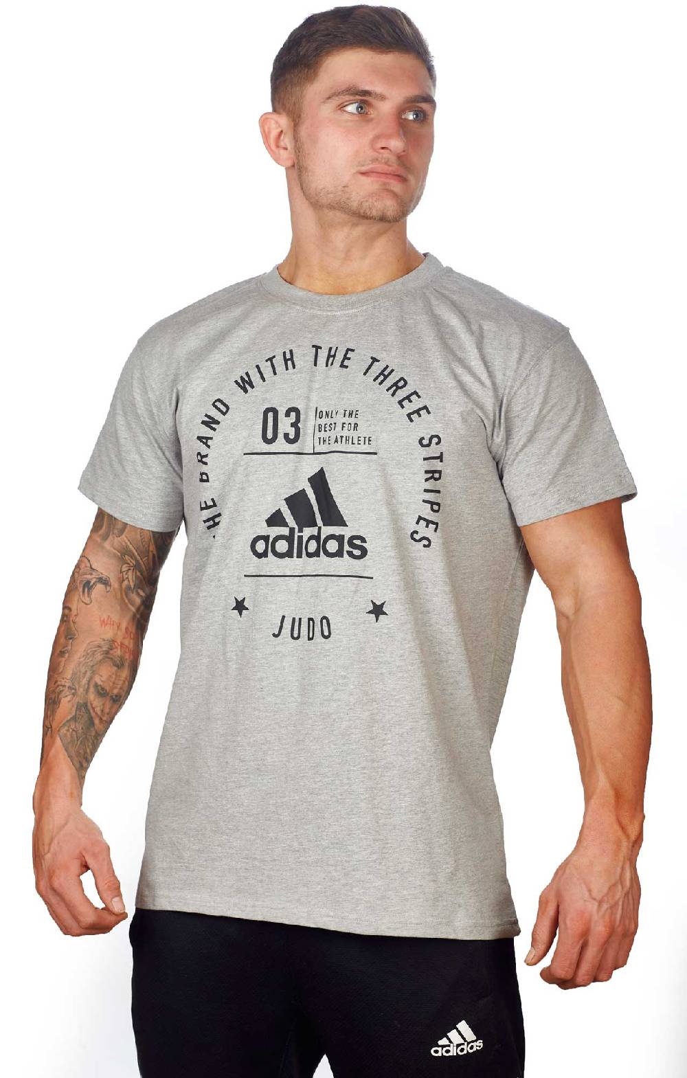 Ju Sports adidas Community T-Shirt Judo "Pro" grey/black, adiCL01J VIP-Rabatte