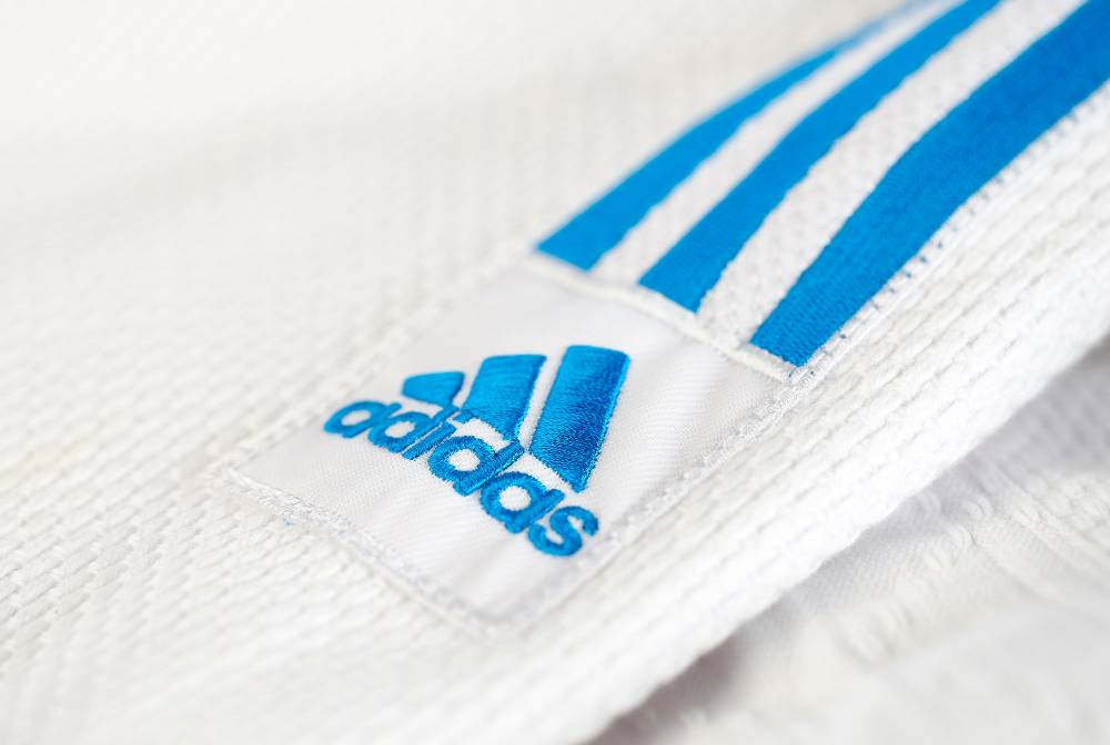 Ju Sports adidas Judo-Anzug Contest weiß/blaue Streifen, J650 Bis zu 50% Rabatt