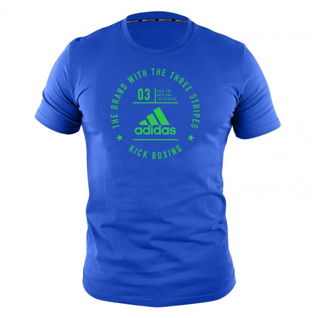 Ju Sports adidas Community Line T-Shirt Kickboxing blue/shock lime adiCL01KB Online Shopping