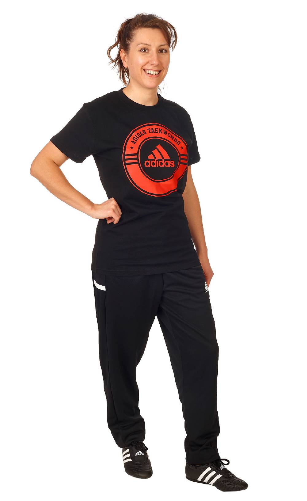 Ju Sports adidas Taekwondo Community Line Shirt "Circle" black/red, adicsts01T Sonderangebote