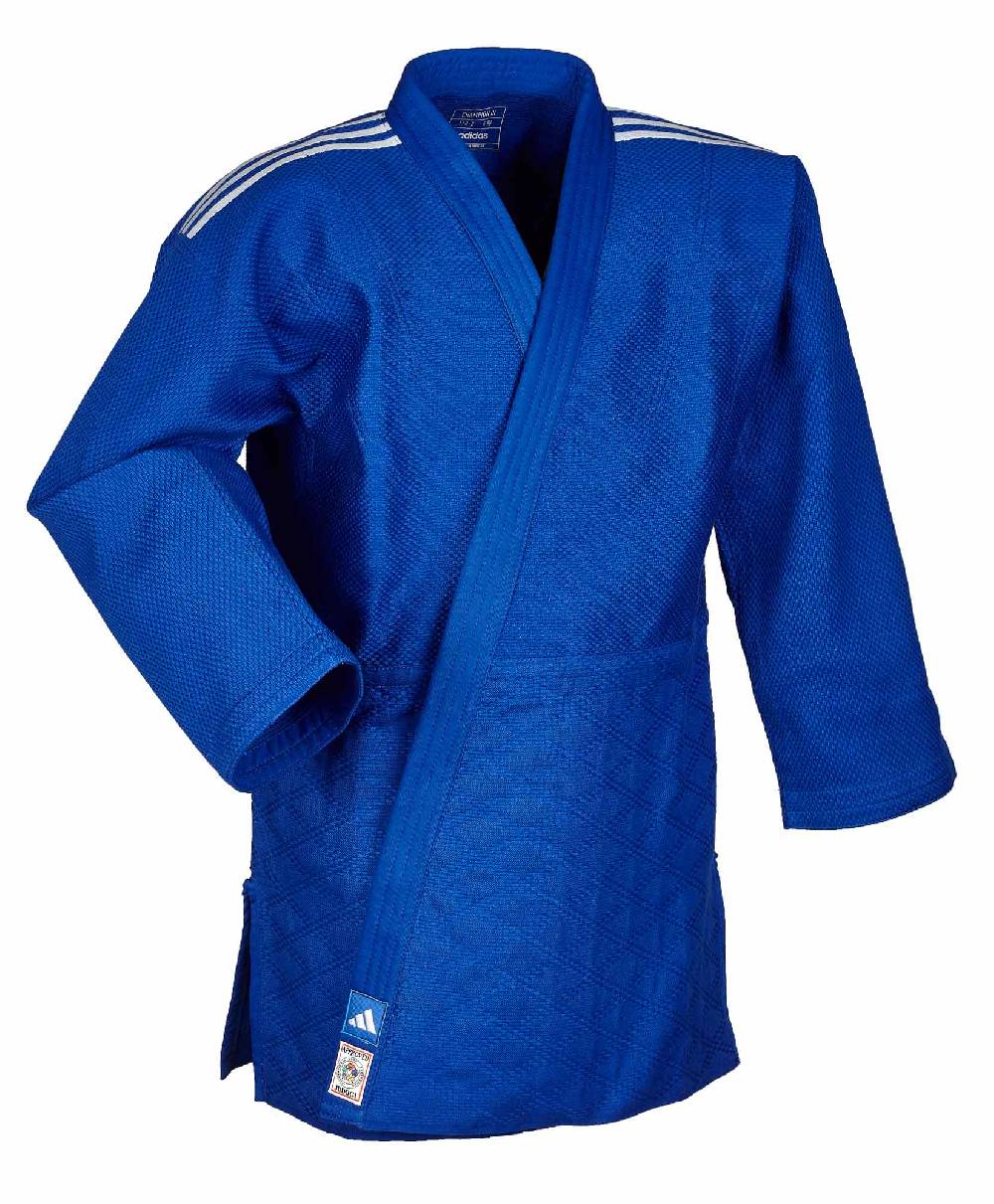 Ju Sports adidas Judojacke CHAMPION III IJF - Model 1 JIJFB-JAC blau / weiße Streifen Verkauf