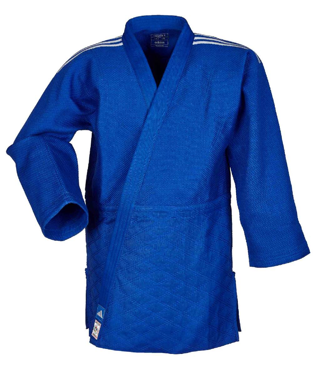 Ju Sports adidas Judojacke CHAMPION III IJF - Model 1 JIJFB-JAC blau / weiße Streifen Verkauf