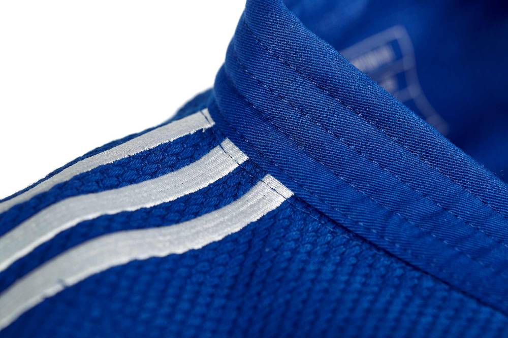 Ju Sports adidas Judojacke CHAMPION III IJF - Model 1 JIJFB-JAC blau / weiße Streifen Verkauf