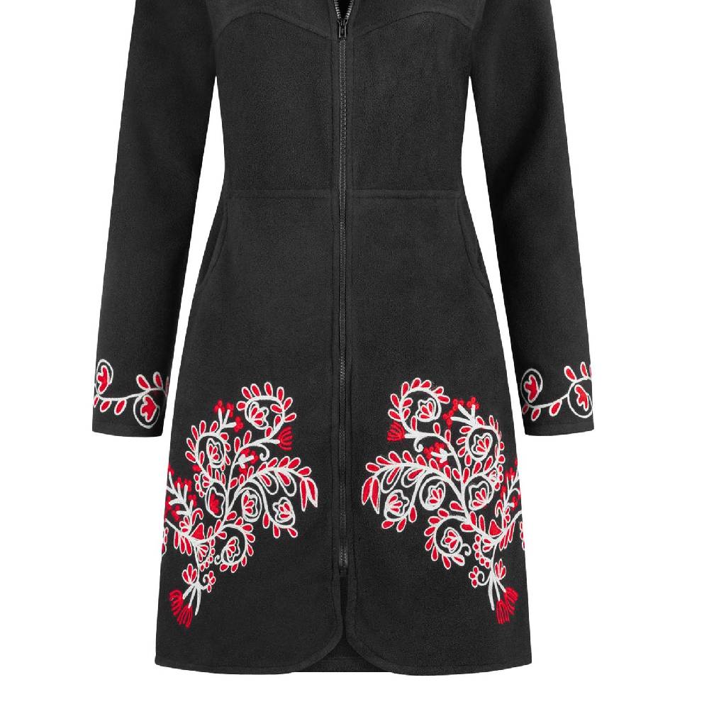 Kunst Und Magie Kunst und Magie Damenmantel aus Fleece Boho Kurzmantel Jacke Goa recycelt Super Rabatt