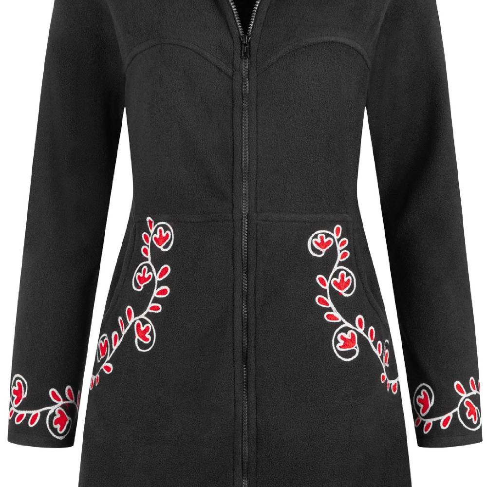 Kunst Und Magie Kunst und Magie Damenmantel aus Fleece Boho Fleece Jacke Riesige Rabatte
