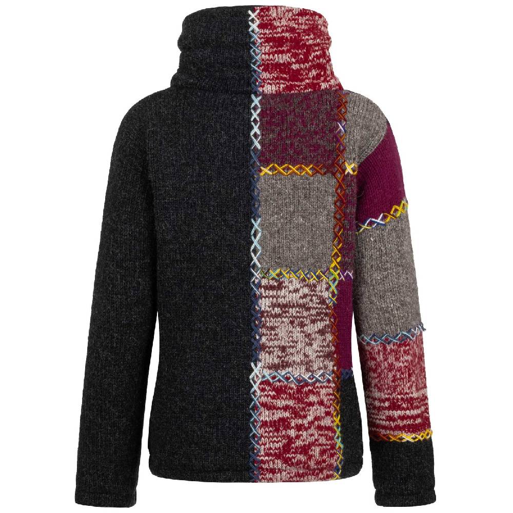 Kunst Und Magie Strickjacke Schurwolle Klassich Nordisch Wolle Jacke Thermo-Hoch Kragen Futter Unisex Clearance-Verkauf