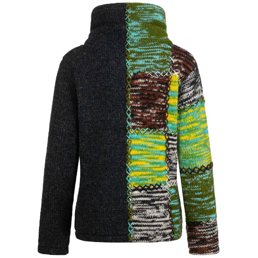 Kunst Und Magie Strickjacke Schurwolle Goa Winterjacke Wolle Jacke Thermo-Hoch Kragen Futter Unisex Kostenloser Versand international
