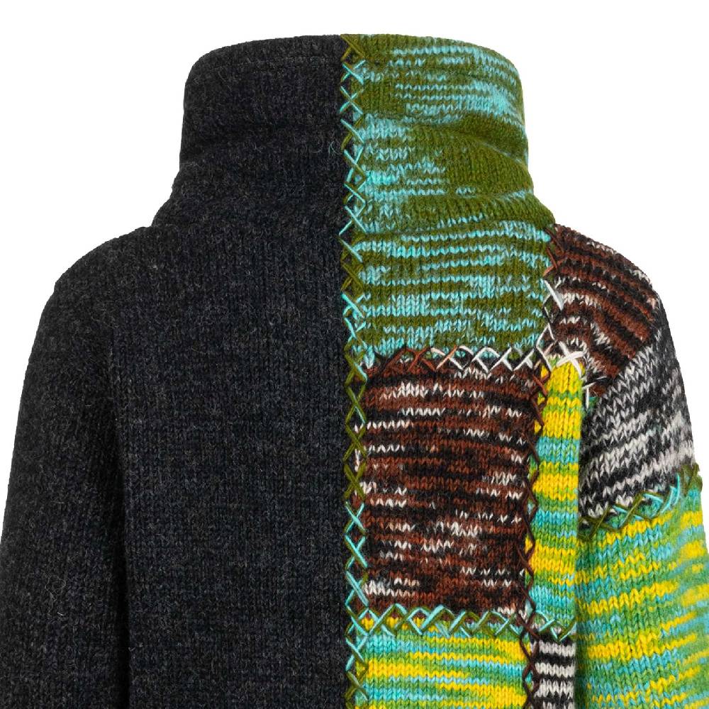 Kunst Und Magie Strickjacke Schurwolle Goa Winterjacke Wolle Jacke Thermo-Hoch Kragen Futter Unisex Kostenloser Versand international