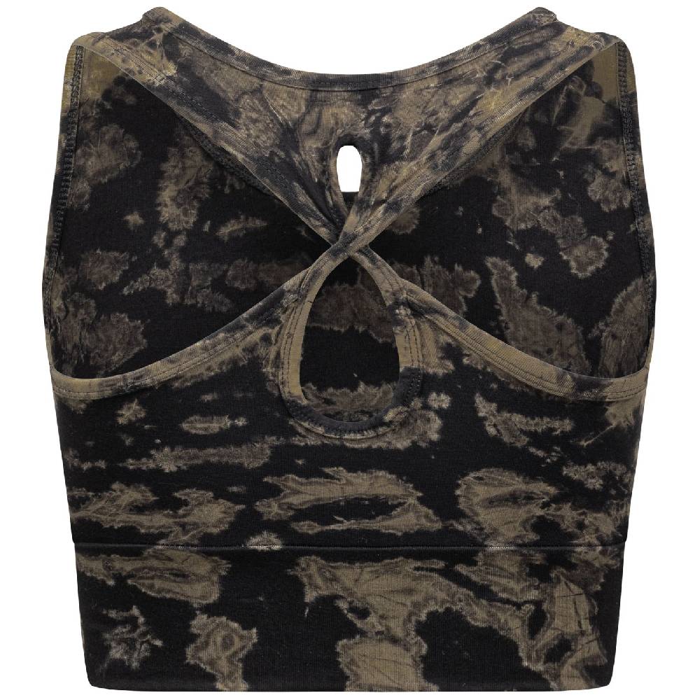Kunst Und Magie Kunst und Magie Damen Crop Top Atmungsaktive Tie Dye Batik Bustier Yoga Sport Oberteil 2025