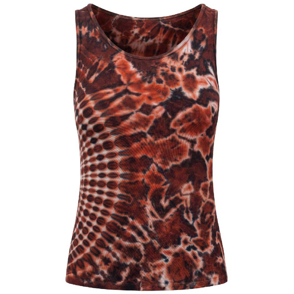 Kunst Und Magie Kunst und Magie Damen Top Atmungsaktive Tie Dye Batik Yoga Sport Top Angebote