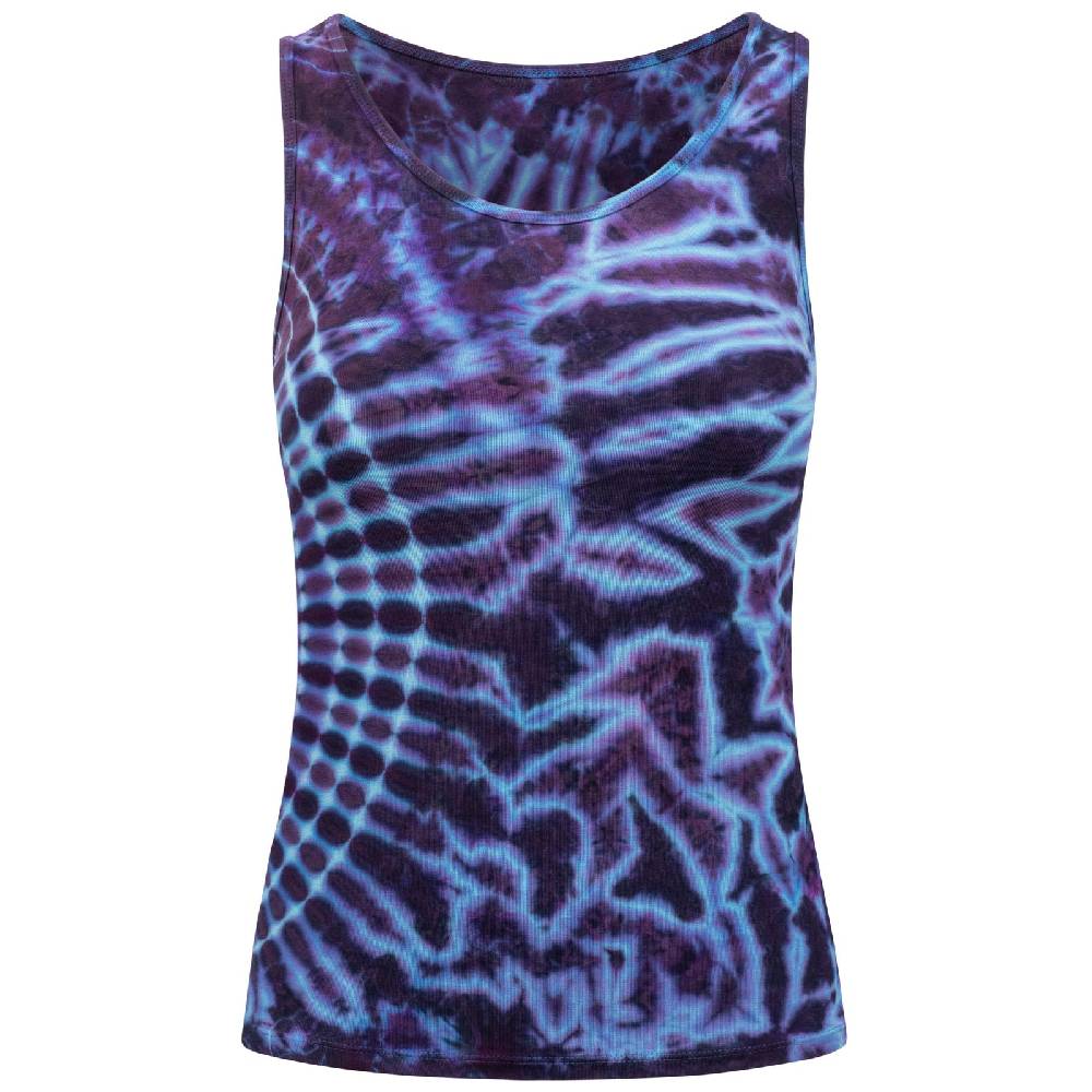 Kunst Und Magie Kunst und Magie Damen Top Atmungsaktive Tie Dye Batik Yoga Sport Top Angebote