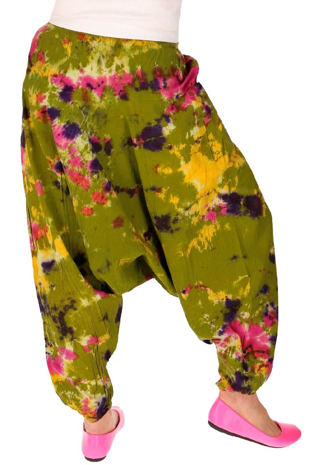 Kunst Und Magie Kunst und Magie Batik Damen Hose Tie Dye Baumwoll Yoga Haremshose Wellnesshose Pluderhose Ballonhose Günstiger Verkauf