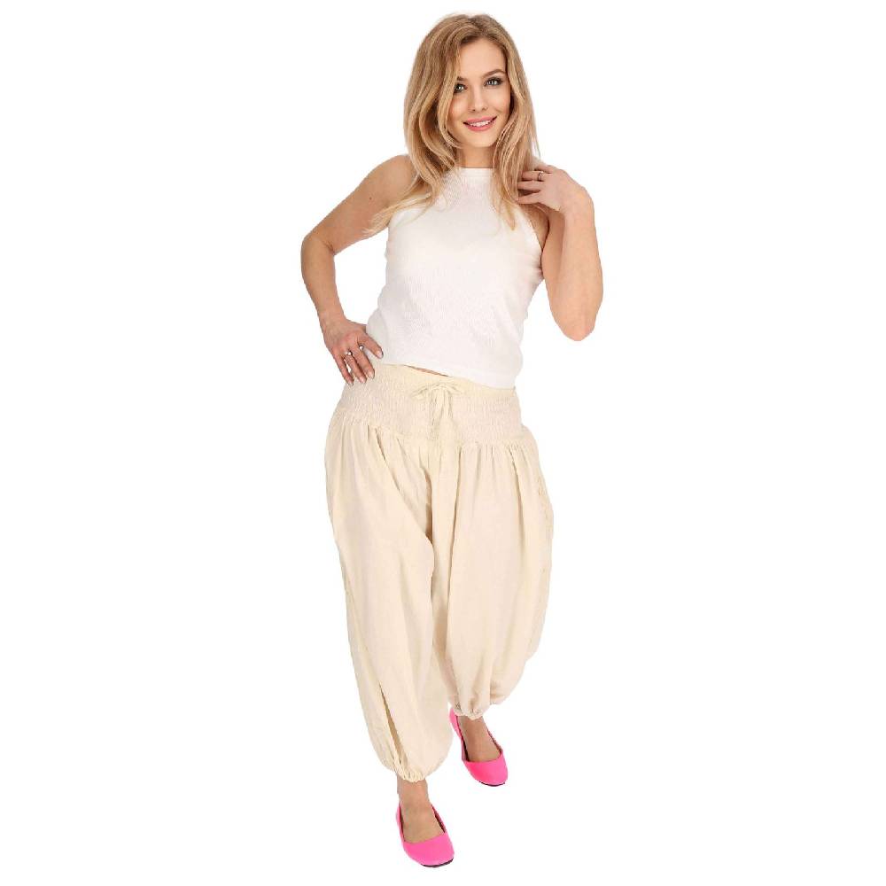 Kunst Und Magie Kunst und Magie Damen Hose Baumwoll Yoga Freizeit Haremshose Wellnesshose Pluderhose Ballonhose Meist gekauft