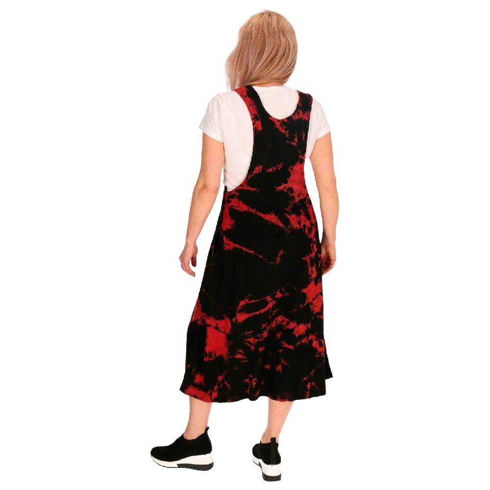 Kunst Und Magie Buntes Kleid Latzkleid Latzrock Tie Dy Batik Boho Ibiza Psy Goa 70er Overall Hippie Sommerkleid Baumwolle Kostenloser Versand