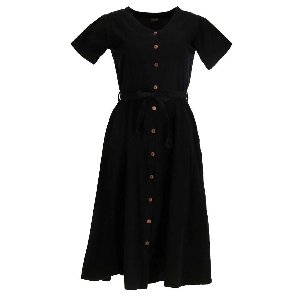 Kunst Und Magie Kleid Sommerkleid Baumwoll Kleid Boho Ibiza Geknöpft Hippie Limitierter Zeitrabatt