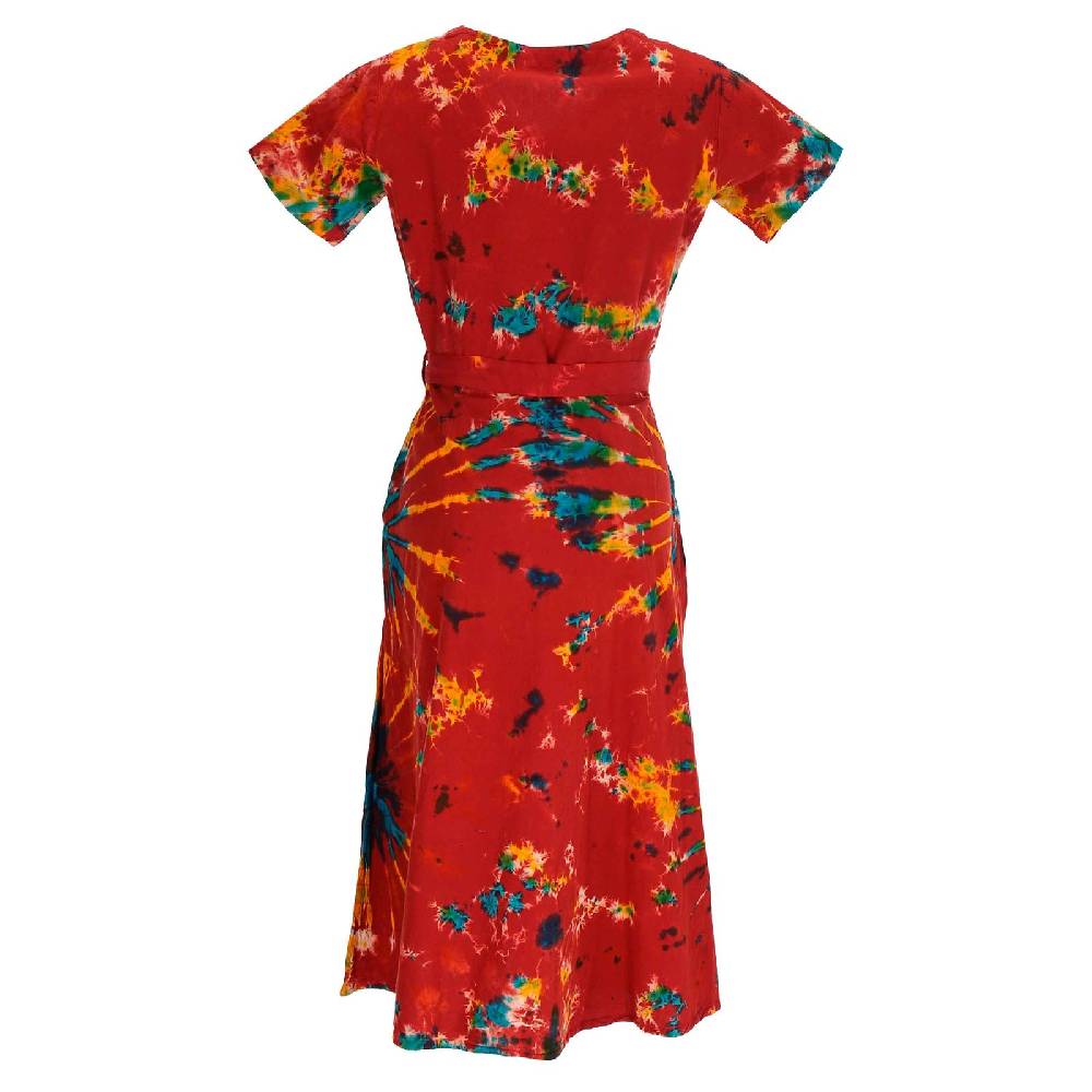 Kunst Und Magie Kleid Batik Sommerkleid Baumwoll Kleid Boho Ibiza Geköpft Hippie Tie Dye Fabrikpreis