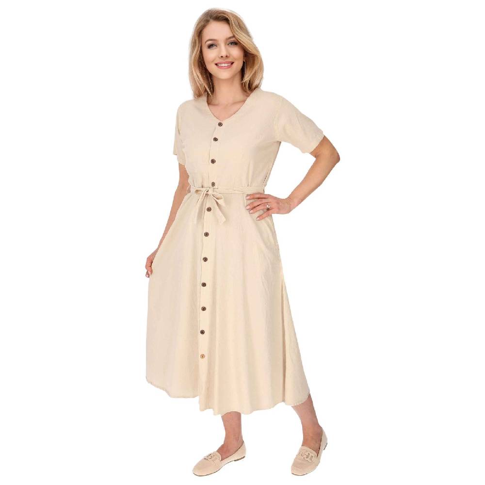 Kunst Und Magie Kleid Sommerkleid Baumwoll Kleid Boho Ibiza Geknöpft Hippie Sonderangebot