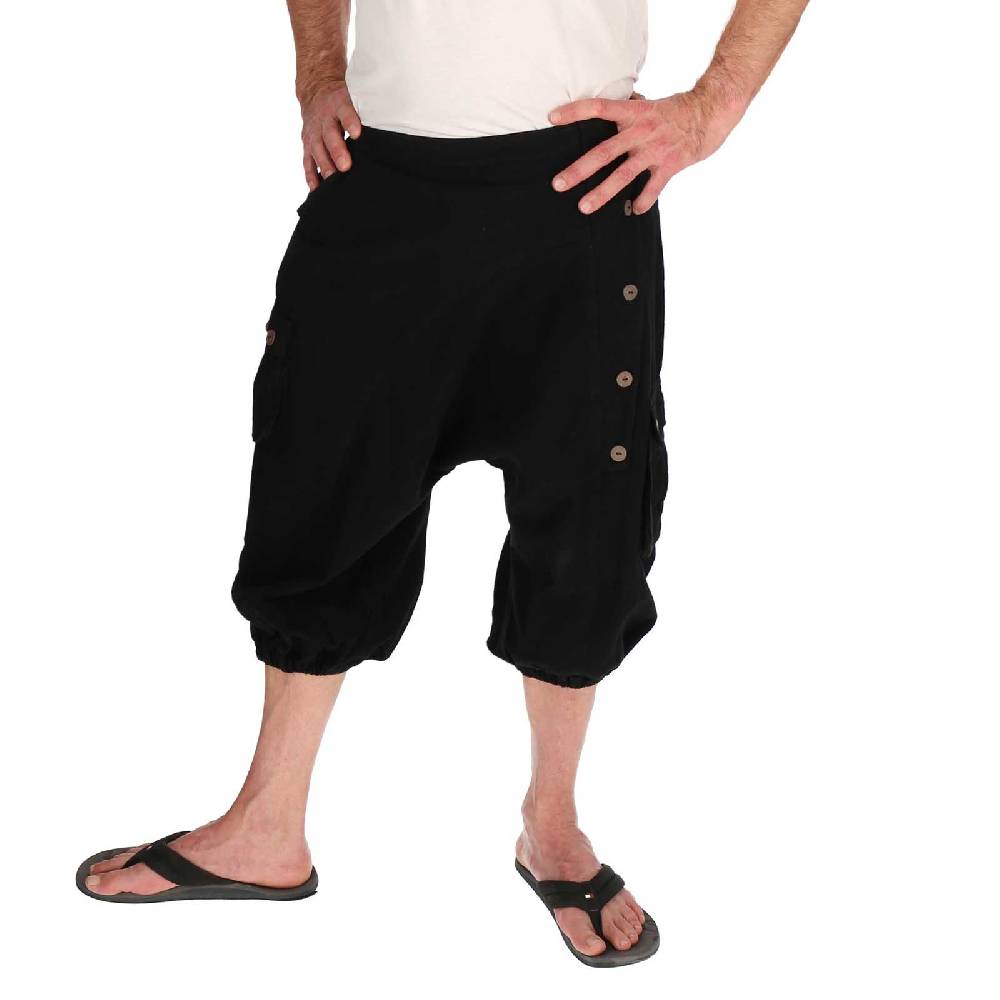 Kunst Und Magie Kurze Aladin Hose Unisex 3/4 Baggy Pants Hippie Goa Baumwoll Haremshose Flash Sale