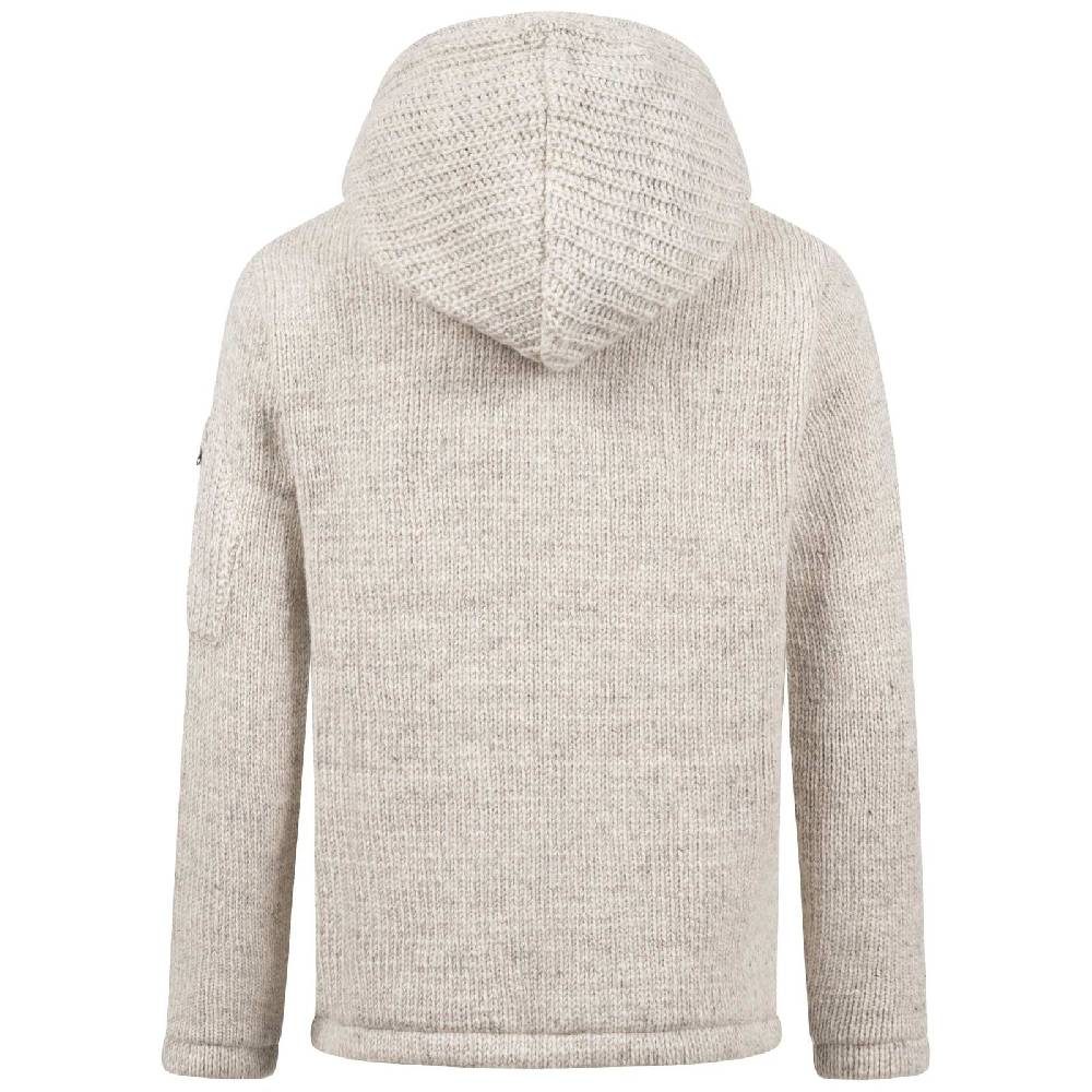 Kunst Und Magie Strickjacke Schurwolle Klassich Nordisch Wolle Jacke mit Kapuze Kragen Futter Unisex Online Shopping