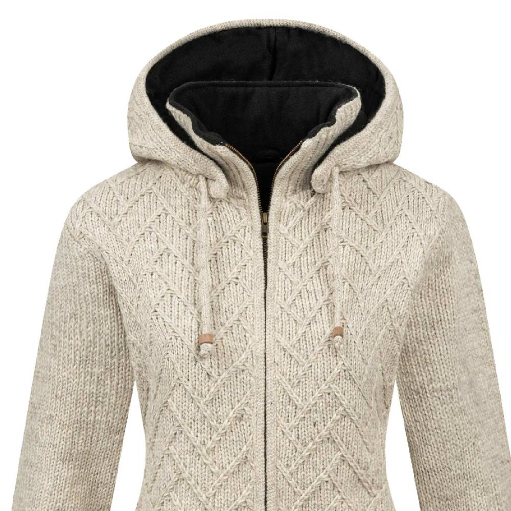 Kunst Und Magie Klassische Damen Strickjacke Kurzmantel Winter Mantel Wolle Jacke Wollmantel Kapuze Black Friday