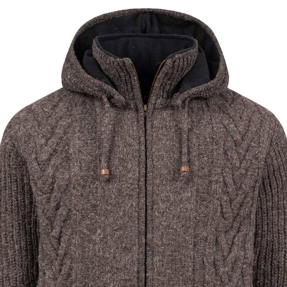 Kunst Und Magie Herren Strickjacke Goa Wolle Jacke Fleecefutter Hochkragen Winterjacke Kurzmantel Kapuze Weihnachtsangebot