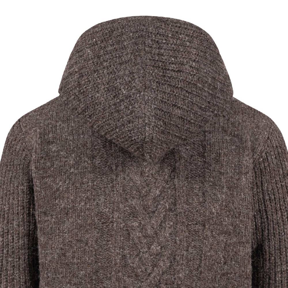 Kunst Und Magie Herren Strickjacke Goa Wolle Jacke Fleecefutter Hochkragen Winterjacke Kurzmantel Kapuze Weihnachtsangebot