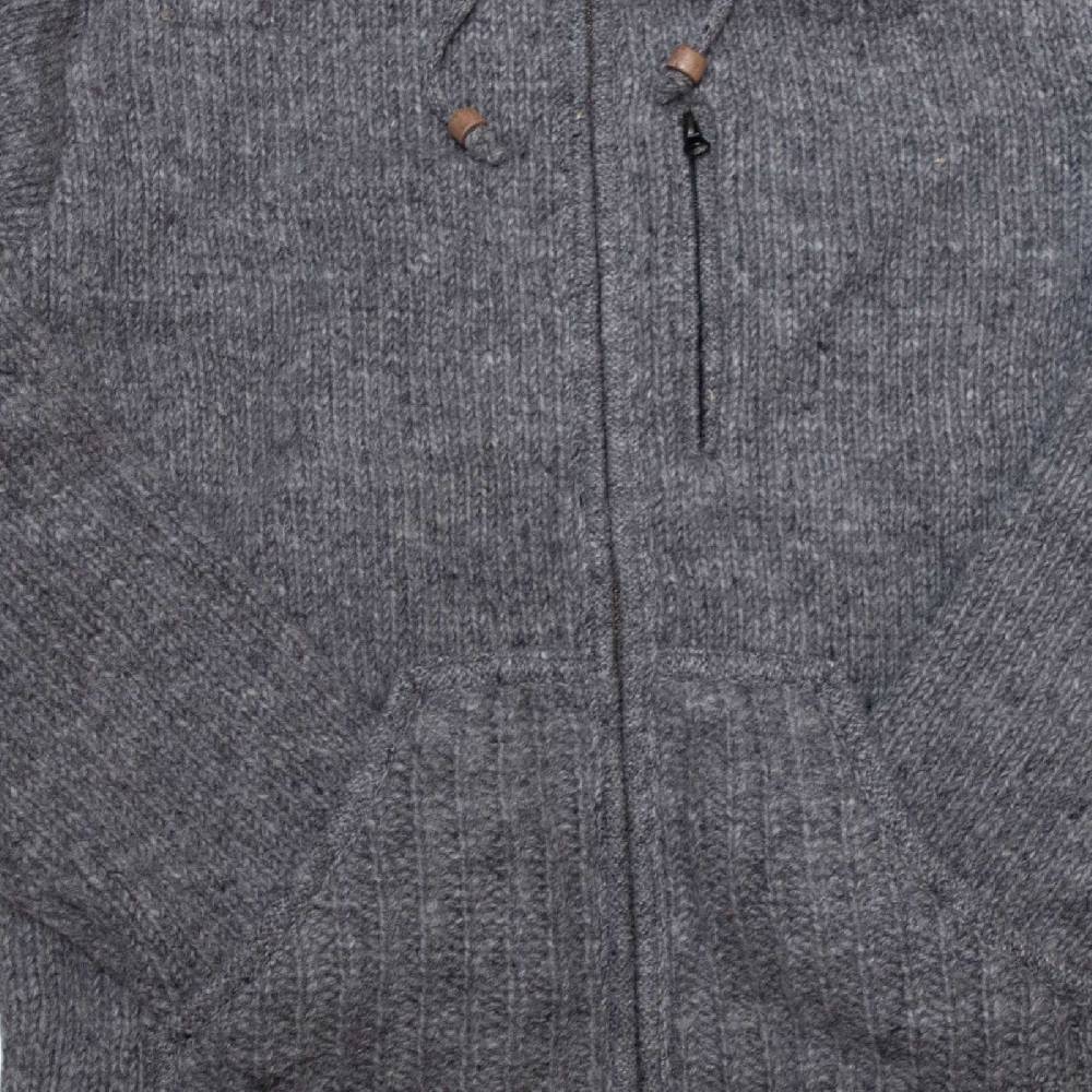 Kunst Und Magie Herren Strickjacke Schurwolle Klassich Nordisch Wolle Jacke mit Kapuze Schurwolle Osterangebot