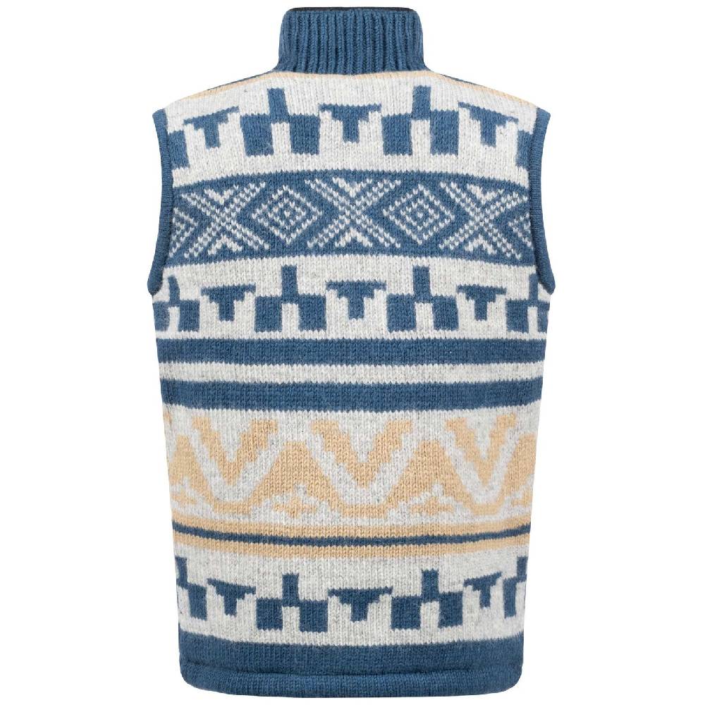 Kunst Und Magie Kunst und Magie Unisex Gilet Ärmellose Weste Strickweste aus Wolle Fleecefutter Winter Aztekenmuster Top Angebot