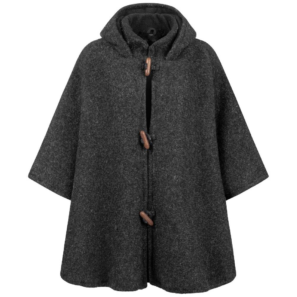 Kunst Und Magie Strick Poncho mit Kapuze Umhang Cape Strickjacke Wolle Jacke mit Kapuze Winter Mantel
