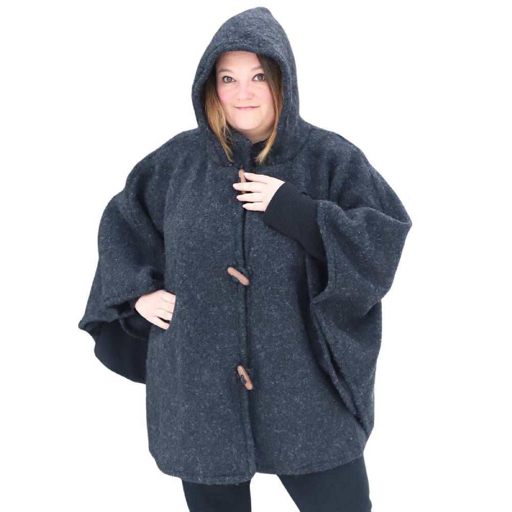 Kunst Und Magie Strick Poncho mit Kapuze Umhang Cape Strickjacke Wolle Jacke mit Kapuze Winter Mantel Neueste Mode