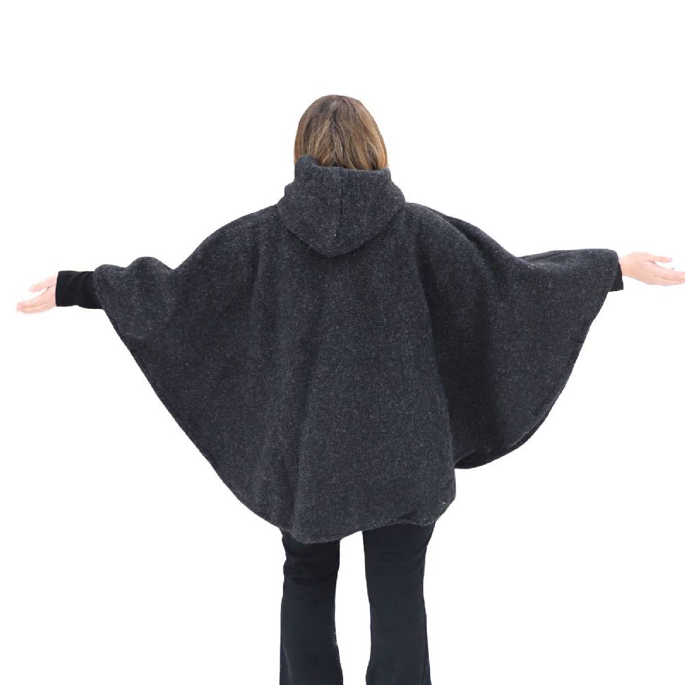 Kunst Und Magie Strick Poncho mit Kapuze Umhang Cape Strickjacke Wolle Jacke mit Kapuze Winter Mantel Neueste Mode