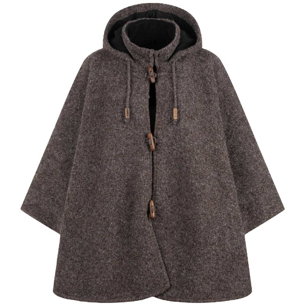 Kunst Und Magie Strick Poncho mit Kapuze Umhang Cape Strickjacke Wolle Jacke mit Kapuze Winter Mantel Online Outlet