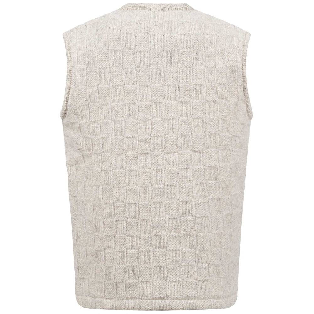 Kunst Und Magie Herren Strick Pullunder V-Neck aus Wolle mit warmen Fleecefutter Blitzangebot