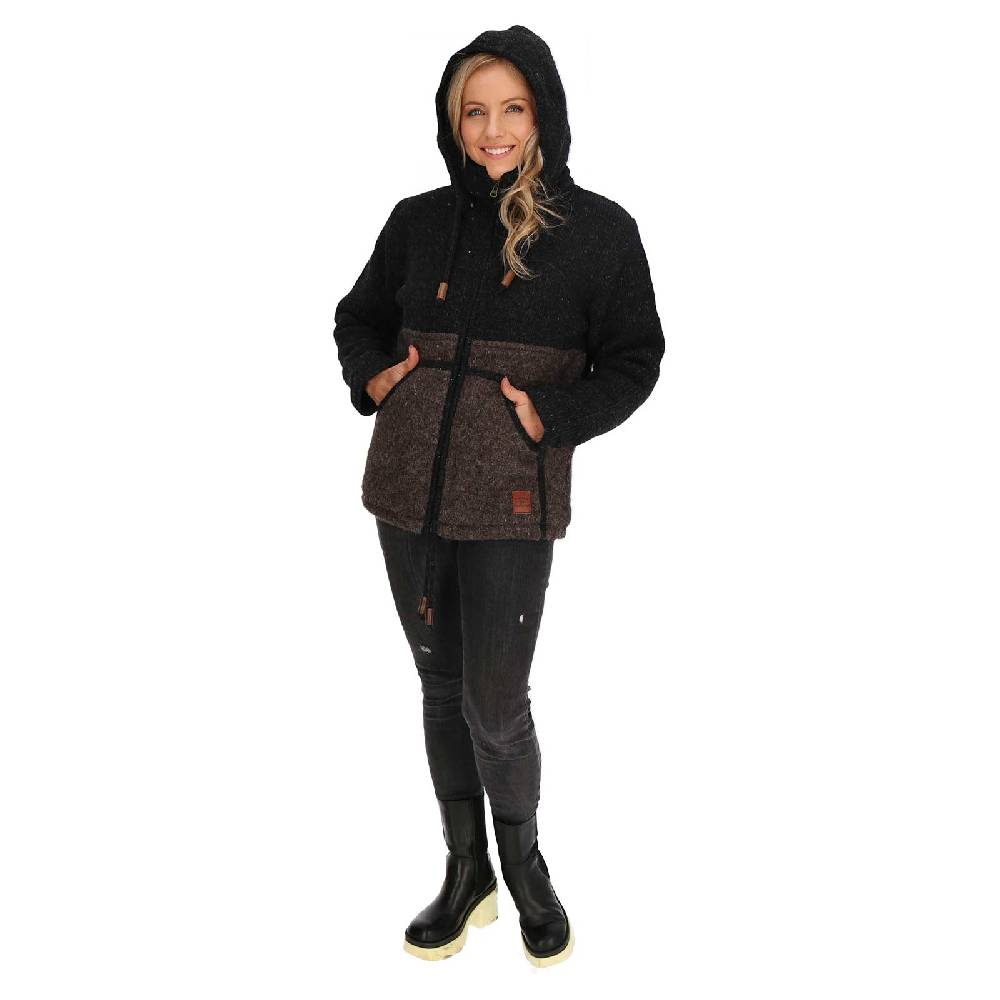 Kunst Und Magie Unisex Strickjacke Goa Wolle Bunte Patchwork Jacke Fleecefutter Hochkragen abnehmbarer Kapuze Tiefpreis