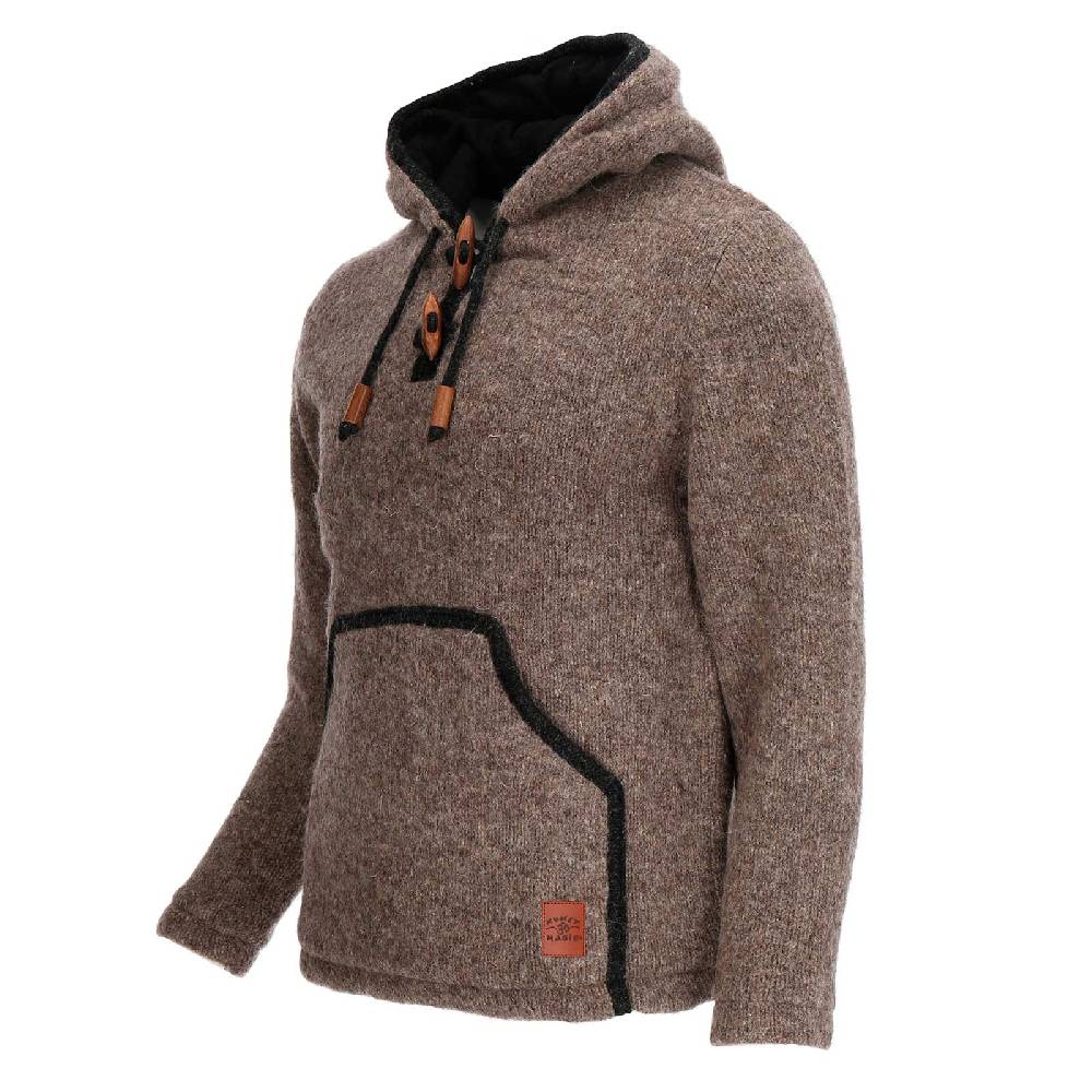 Kunst Und Magie Baja Hoodie Strickjacke Wolle Jacke mit Kapuze Winter Pullover Kapuzenpullover Super Sparpreis