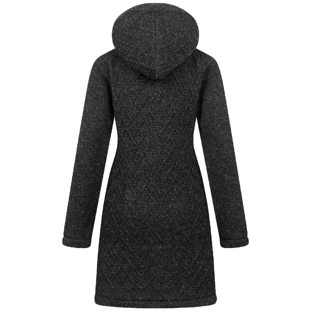 Kunst Und Magie Klassische Damen Strickjacke Kurzmantel Winter Mantel Wolle Jacke mit Fleecefutter und Kapuze Begrenzte Freigabe
