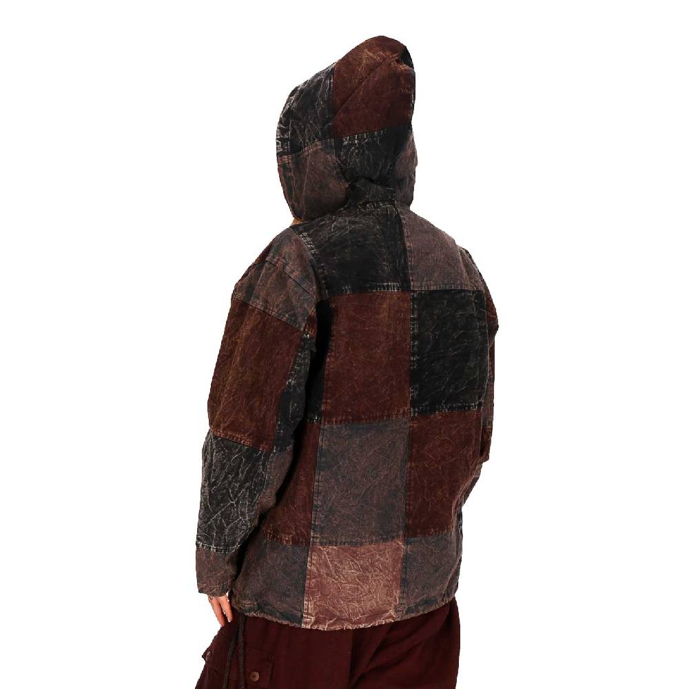 Kunst Und Magie Patchwork Baja Hoodie Herren alternativ Kapuzenpulli Nachhaltig Fair Letzte 3 Tage