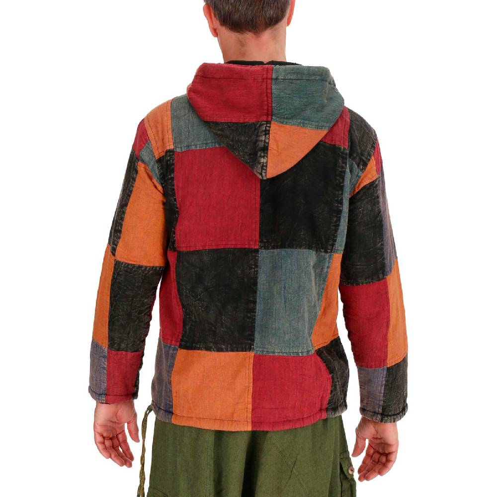 Kunst Und Magie KUNST UND MAGIE Herren bunt alternativ Baja Hoodie Fischerhemd Kapuze Patchwork gefüttert JETZT KAUFEN