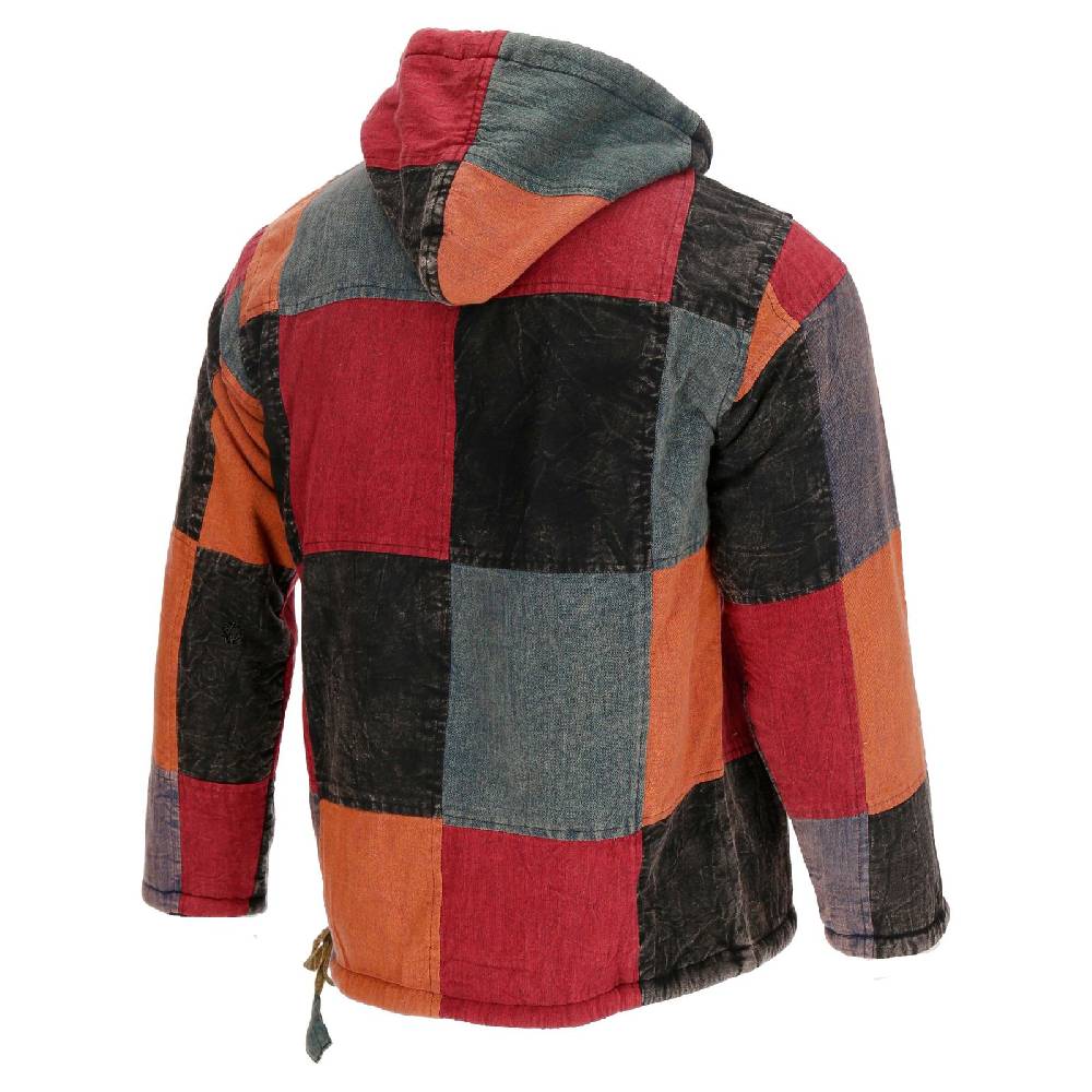 Kunst Und Magie KUNST UND MAGIE Herren bunt alternativ Baja Hoodie Fischerhemd Kapuze Patchwork gefüttert JETZT KAUFEN