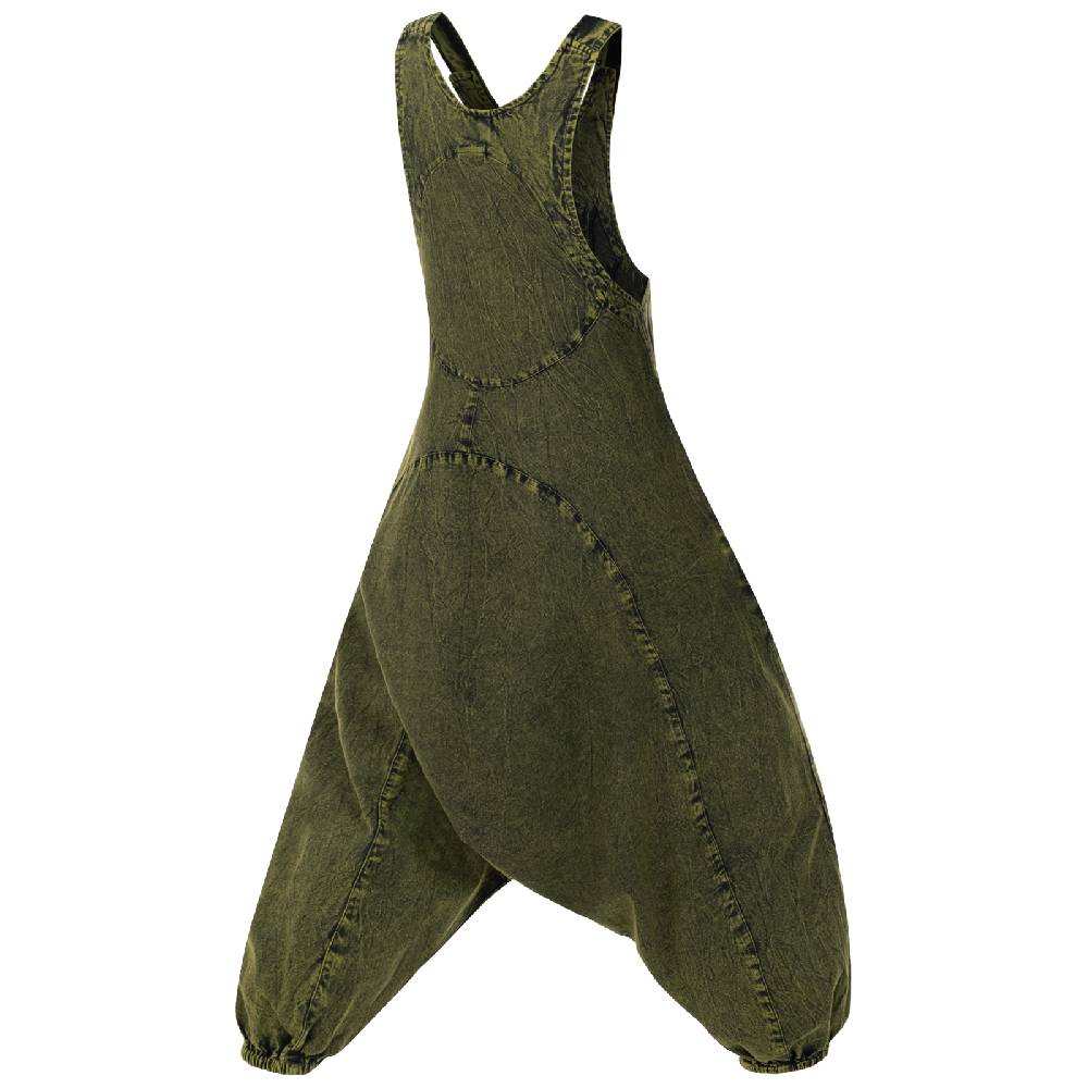 Kunst Und Magie Damen Latzhose Hippie Haremshose Goa Hose Boho 70er Jumpsuit Overall Stonewashed Catsuit Letzte 2 Tage