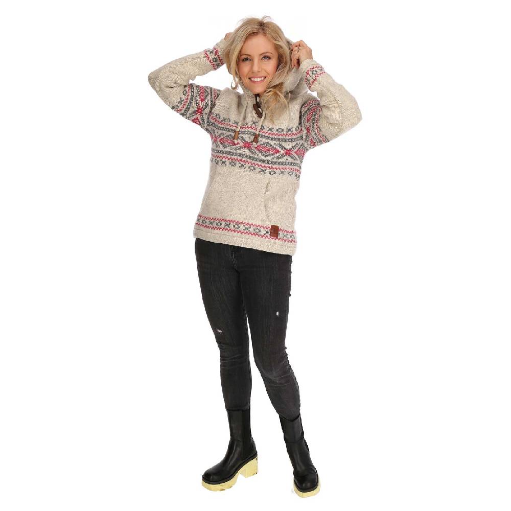 Kunst Und Magie Damen Hoodie Ski-Pullover gefütterte Wolljacke Strickpullover Goa Wolle Jacke Norweger Muster Bis zu 60% Rabatt
