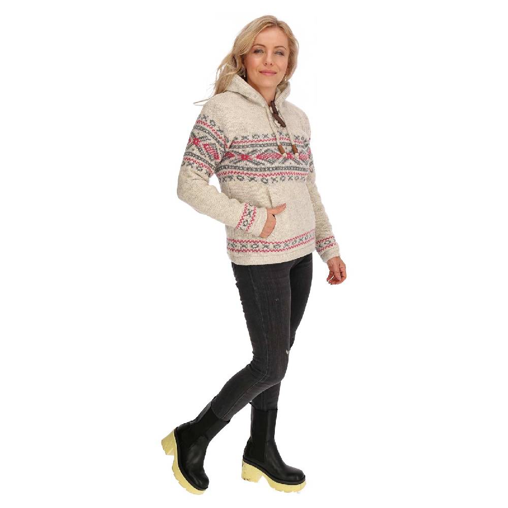 Kunst Und Magie Damen Hoodie Ski-Pullover gefütterte Wolljacke Strickpullover Goa Wolle Jacke Norweger Muster Bis zu 60% Rabatt