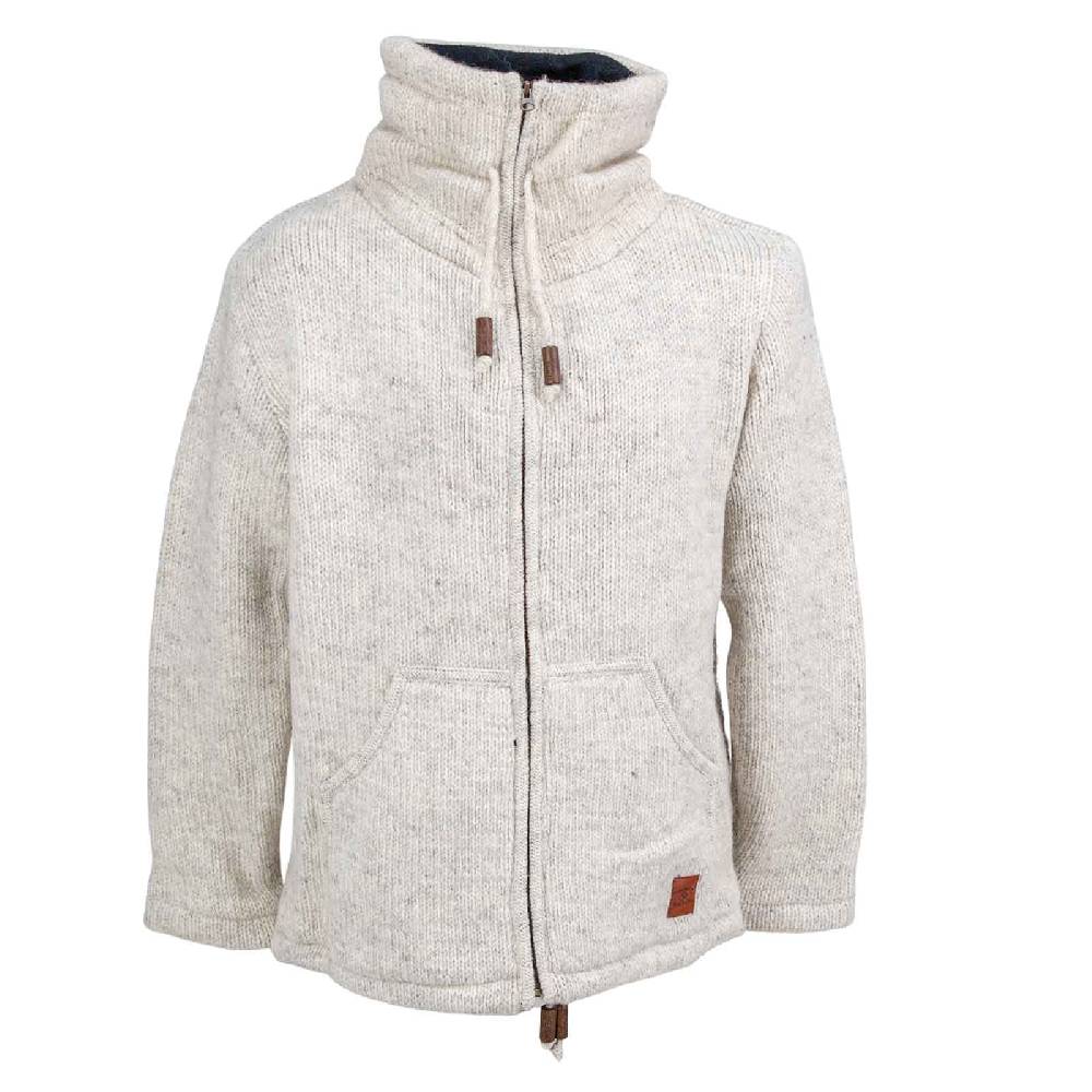 Kunst Und Magie Klassische Strickjacke Wolle Winter Jacke mit Hochkragen Fleecefutter Fair Nachhaltig Bis zu 65% Rabatt