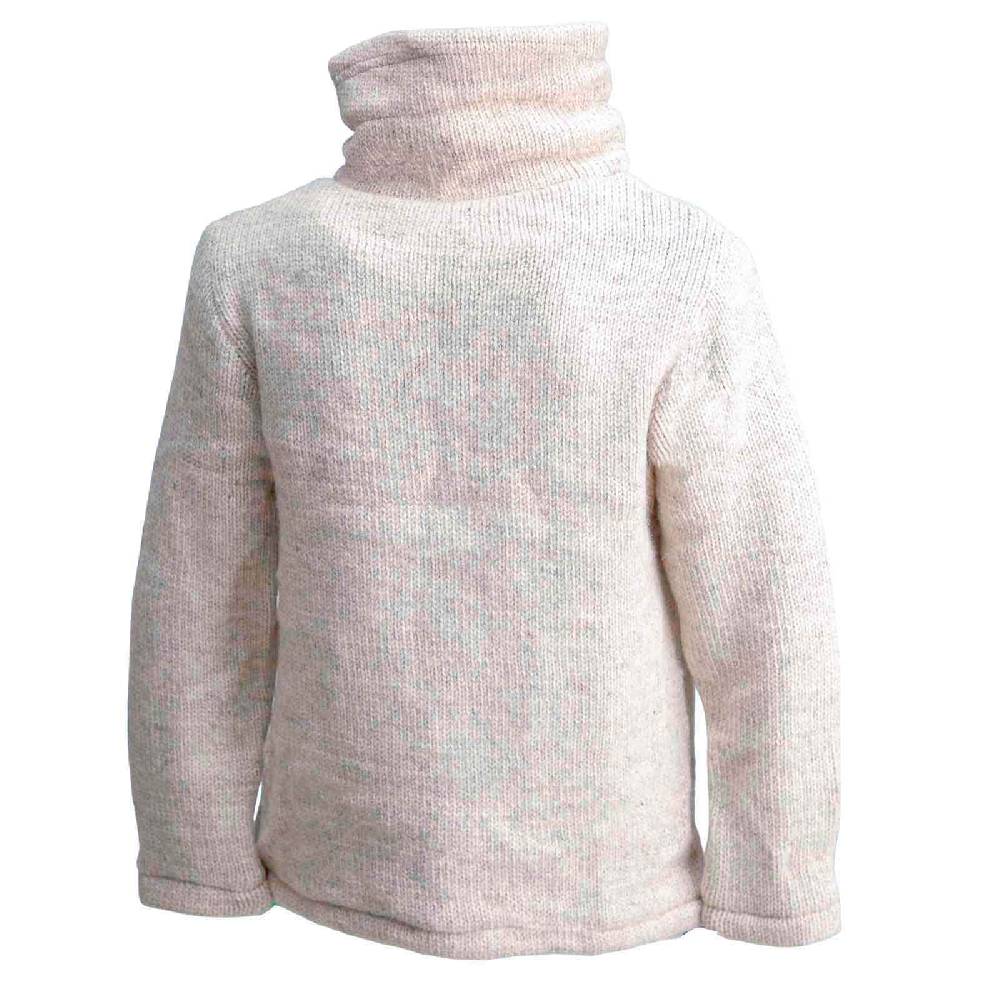 Kunst Und Magie Klassische Strickjacke Wolle Winter Jacke mit Hochkragen Fleecefutter Fair Nachhaltig Bis zu 65% Rabatt