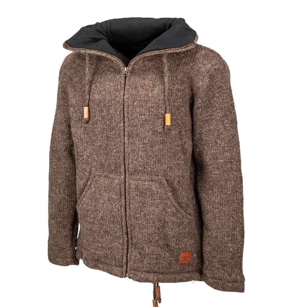 Kunst Und Magie Klassische Strickjacke Wolle Jacke mit Hochkragen Fleecefutter Sonderangebot der Fabrik