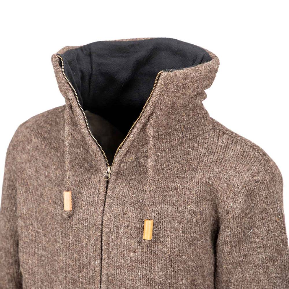 Kunst Und Magie Klassische Strickjacke Wolle Jacke mit Hochkragen Fleecefutter Sonderangebot der Fabrik