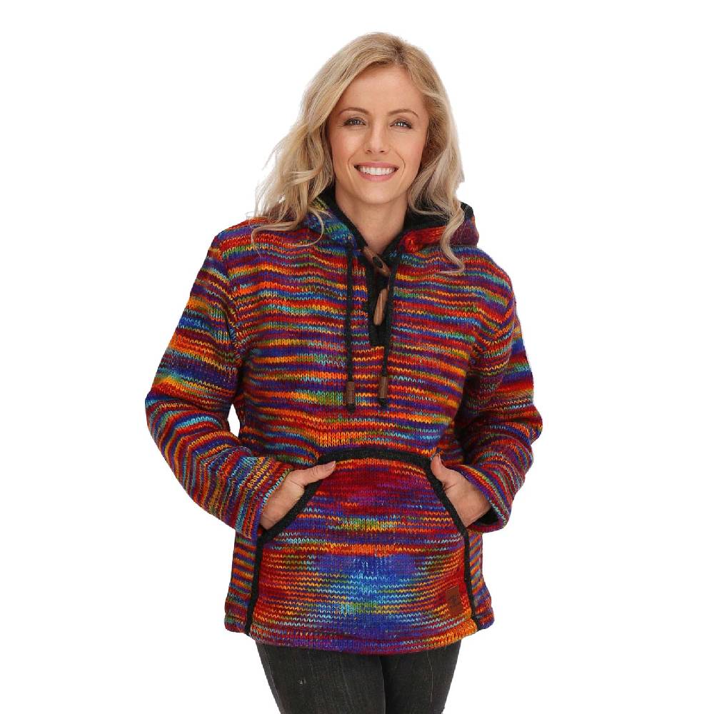 Kunst Und Magie Baja Hoodie Regenbogen Kapuzenpullover Strickjacke Wolle Jacke mit Kapuze Winter Pullover Unisex Bis zu 55% Rabatt