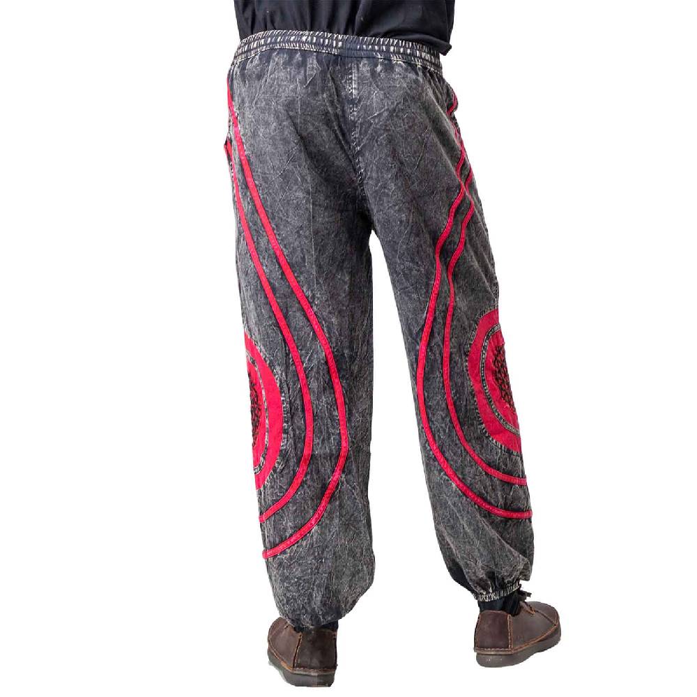 Kunst Und Magie Hose Blume des Lebens Goa Cargo Hose Hippiehose Pluderhose Haremshose Flower of Life Baggy Unisex Discount Store für neue Produkte