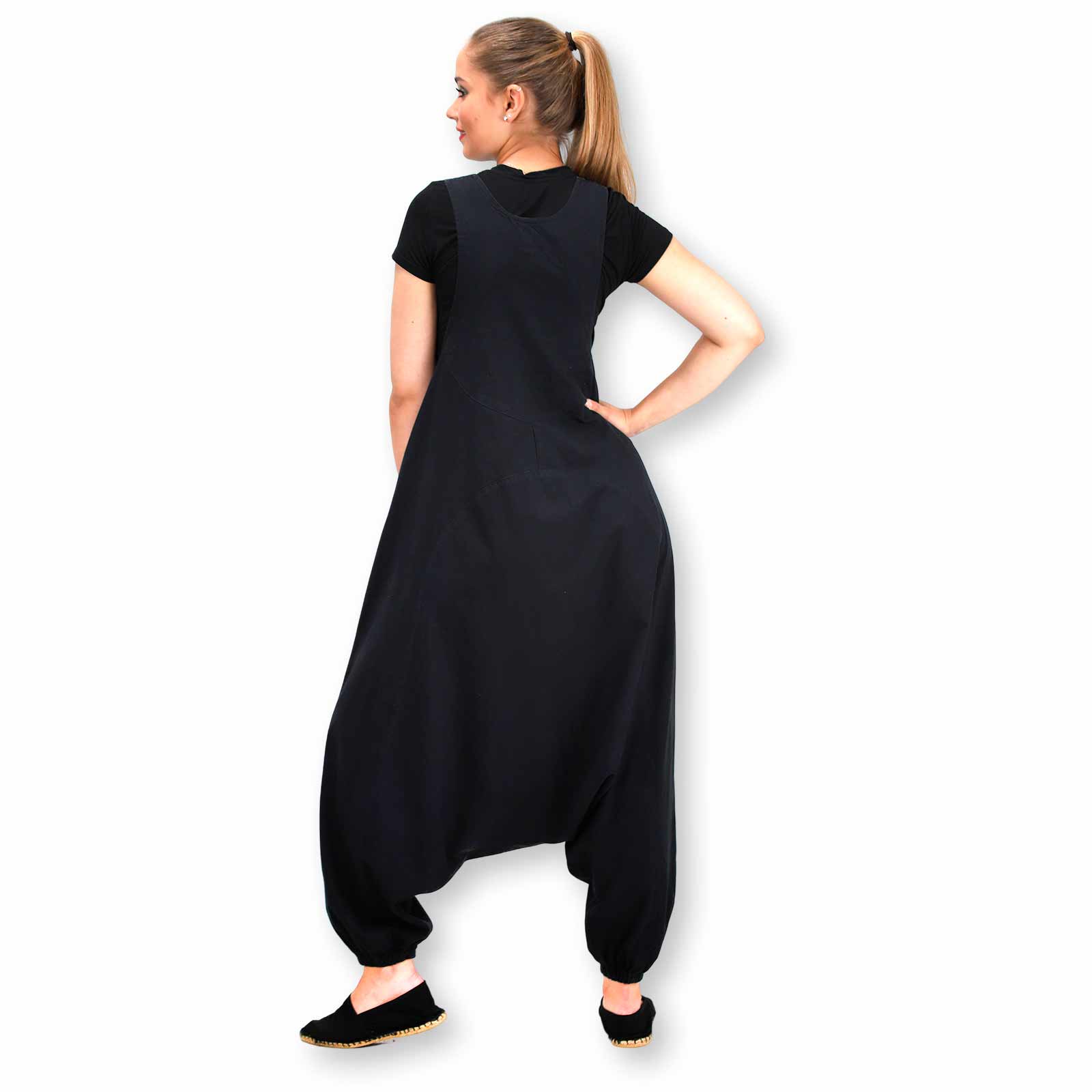 Kunst Und Magie Kunst und Magie Hippie Latzhose Haremshose Hose Goa Boho Jumpsuit Overall Blume des Lebens Begrenztes Angebot
